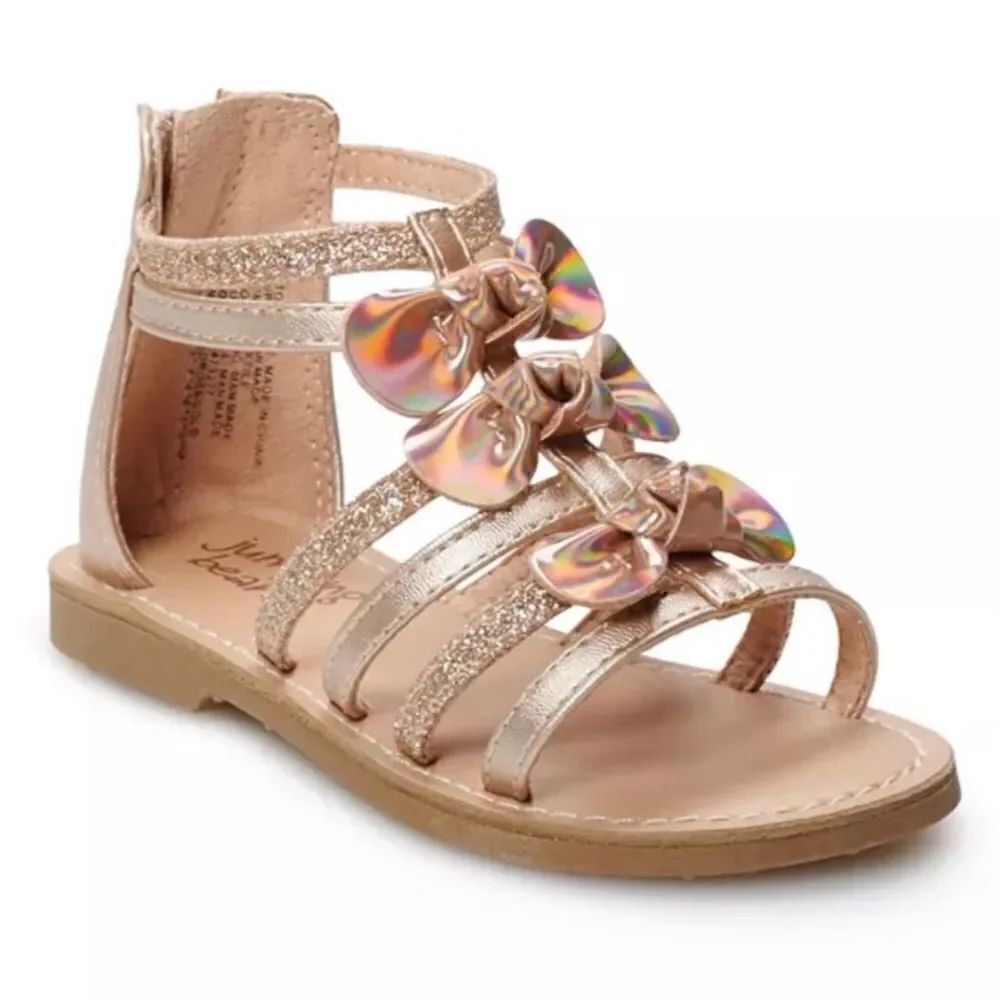 Jumping Beans Girls Enchanted Bow Gladiator Sandals - Rose Gold